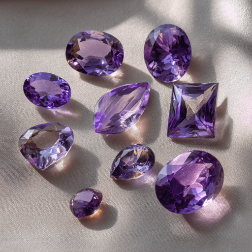 Amethysts grouped