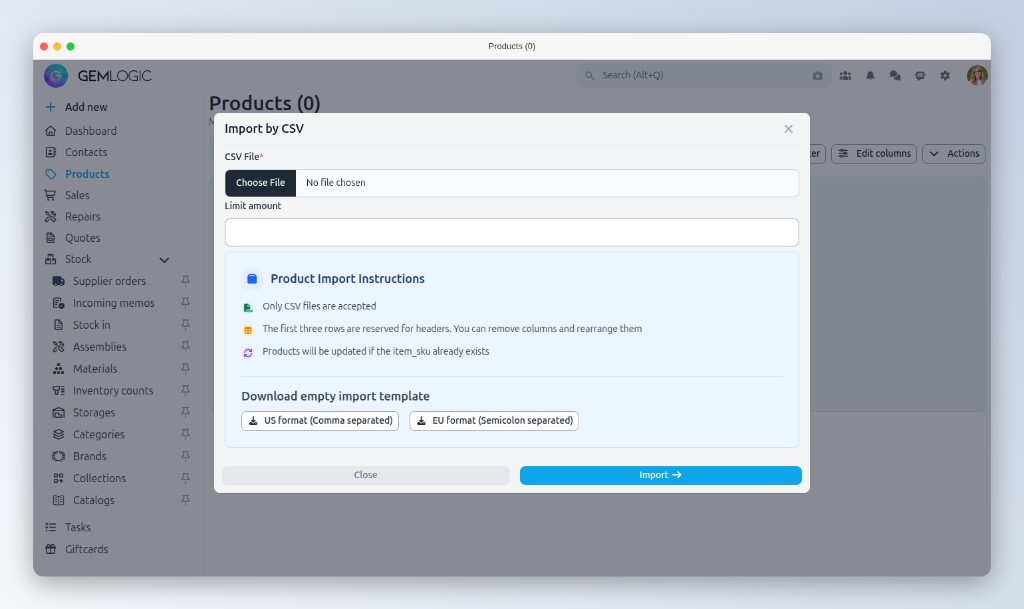 Datenmigration zu Gem Logic